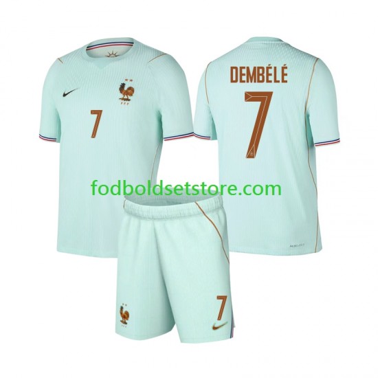 Frankrig Trøje Ousmane Dembele 7 Udebane World Cup 2026 Kort ærmer ,Børn Fodboldsæt