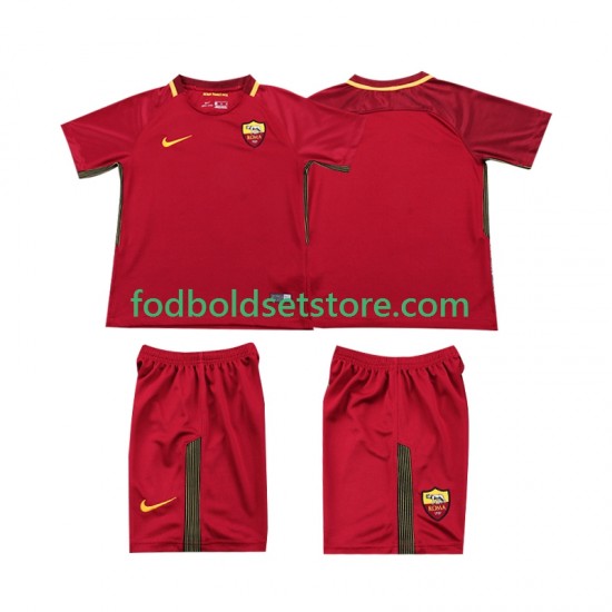 AS Roma Trøje 2017-2018 Retro Hjemmebane Kort ærmer ,Børn Fodboldsæt