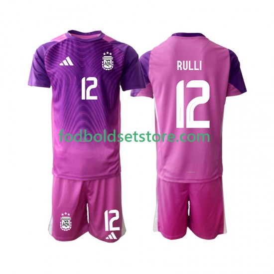 Argentina Trøje Geronimo Rulli 12 Målmand Hjemmebane 2025 Kort ærmer ,Børn Fodboldsæt