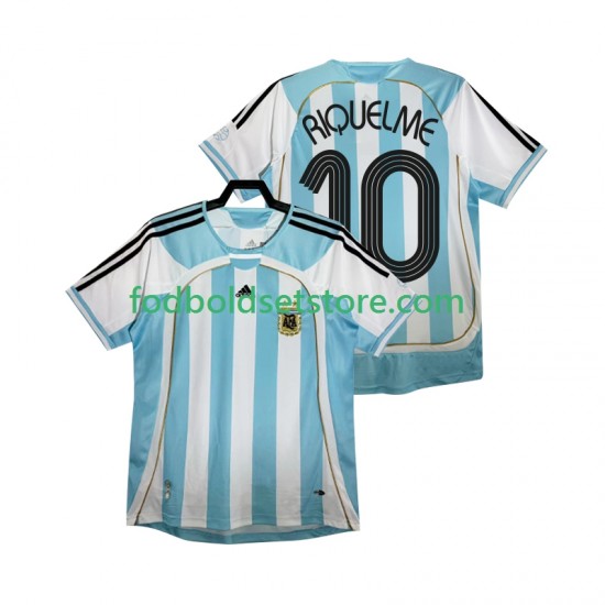 Argentina Trøje RIQUELME 10 Retro Hjemmebane 2006 Kort ærmer ,Mænd