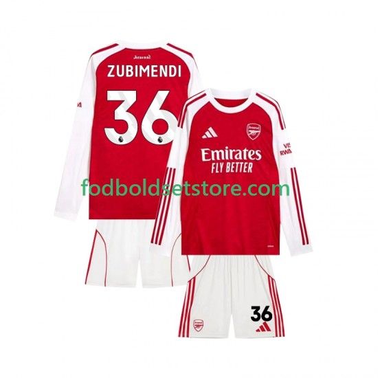 Arsenal Trøje Martin Zubimendi 36 Hjemmebane 2025-2026 Kort ærmer ,Børn Fodboldsæt