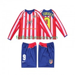 Atlético Madrid Trøje F TORRES 9 2005 Retro Hjemmebane 2004 Lange ærmer ,Børn Fodboldsæt