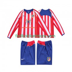 Atlético Madrid Trøje 2005 Retro Hjemmebane 2004 Lange ærmer ,Børn Fodboldsæt