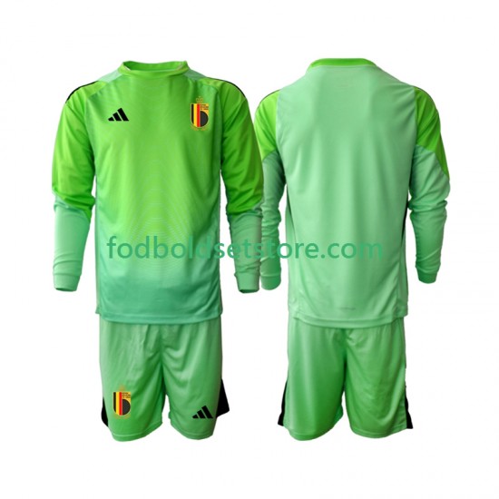 Belgien Trøje Målmand Hjemmebane 2025 Lange ærmer ,Børn Fodboldsæt