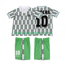 Nigeria Trøje OKOCHA 10 Retro Udebane 1994 Kort ærmer ,Børn Fodboldsæt