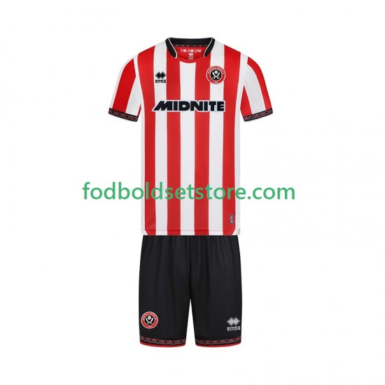 Sheffield United Trøje Hjemmebane 2025-2026 Kort ærmer ,Børn Fodboldsæt