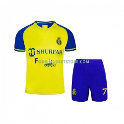 2022-2023 Trøje Al-Nassr Ronaldo 7 Hjemmebane Kort ærmer ,Børn Fodboldsæt