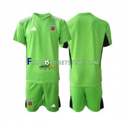 Argentina Trøje Målmand Hjemmebane World Cup 2022 Kort ærmer ,Børn Fodboldsæt