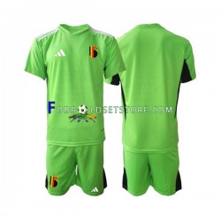 Belgien Trøje Målmand Hjemmebane 2021-2022 Kort ærmer ,Børn Fodboldsæt