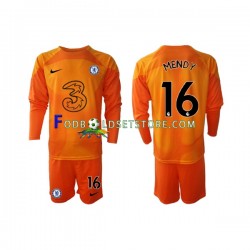 2022-2023 Chelsea Trøje Edouard Mendy 16 Målmand Hjemmebane Lange ærmer ,Børn Fodboldsæt