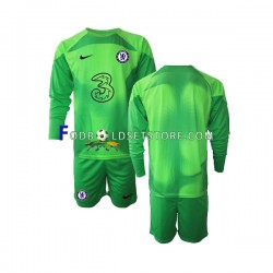 2022-2023 Chelsea Trøje Målmand 3. Valg Lange ærmer ,Børn Fodboldsæt