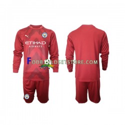 2022-2023 Manchester City Trøje Målmand Hjemmebane Lange ærmer ,Børn Fodboldsæt