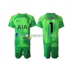 2022-2023 Tottenham Hotspur Trøje Hugo Lloris 1 Målmand Udebane Kort ærmer ,Børn Fodboldsæt