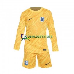 England Trøje Målmand Udebane Euro 2024 Lange ærmer ,Børn Fodboldsæt
