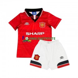 Manchester United Trøje Retro Hjemmebane 1994 Kort ærmer ,Børn Fodboldsæt