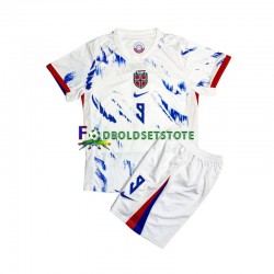 Norge Trøje Erling Haaland 9 Udebane 2024 Kort ærmer ,Børn Fodboldsæt