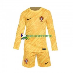 Portugal Trøje Målmand Hjemmebane Euro 2024 Lange ærmer ,Børn Fodboldsæt