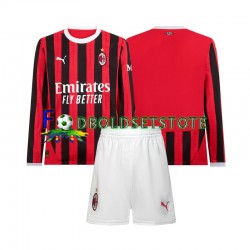 AC Milan Trøje Hjemmebane 2024-2025 Lange ærmer ,Børn Fodboldsæt