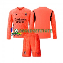 AC Milan Trøje Målmand 4. Valg 2024-2025 Lange ærmer ,Børn Fodboldsæt