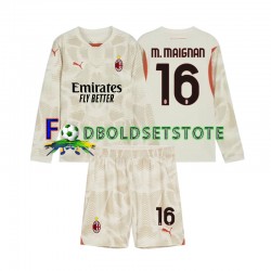 AC Milan Trøje Mike Maignan 16 Målmand 3. Valg 2024-2025 Lange ærmer ,Børn Fodboldsæt