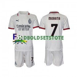 AC Milan Trøje Morata 7 Udebane 2024-2025 Kort ærmer ,Børn Fodboldsæt