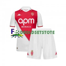 AS Monaco Trøje Hjemmebane 2024-2025 Kort ærmer ,Børn Fodboldsæt