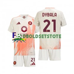 AS Roma Trøje Paulo Dybala 21 Udebane 2024-2025 Kort ærmer ,Børn Fodboldsæt