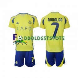 Trøje Al Nassr Cristiano Ronaldo 7 Hjemmebane 2024-2025 Kort ærmer ,Børn Fodboldsæt