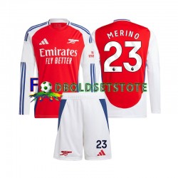 Arsenal Trøje Mikel Merino 23 Hjemmebane 2024-2025 Lange ærmer ,Børn Fodboldsæt