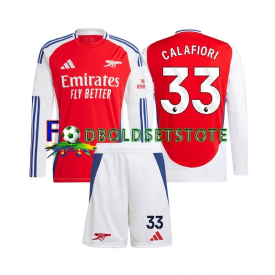 Arsenal Trøje Riccardo Calafiori 33 Hjemmebane 2024-2025 Lange ærmer ,Børn Fodboldsæt Arsenal Trøje Riccardo Calafiori 33 Hjemmebane 2024-2025 Lange ærmer ,Børn Fodboldsæt