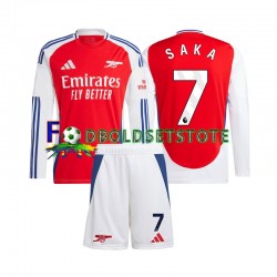 Arsenal Trøje SAKA 7 Hjemmebane 2024-2025 Lange ærmer ,Børn Fodboldsæt