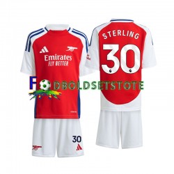 Arsenal Trøje Sterling 30 Hjemmebane 2024-2025 Kort ærmer ,Børn Fodboldsæt