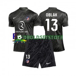Atlético Madrid Trøje Jan Oblak 13 Målmand Hjemmebane 2024-2025 Kort ærmer ,Børn Fodboldsæt