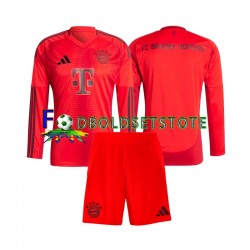 FC Bayern München Trøje Hjemmebane 2024-2025 Lange ærmer ,Børn Fodboldsæt