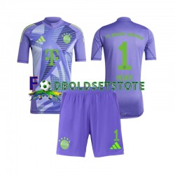 FC Bayern München Trøje Neuer 1 Målmand Udebane 2024-2025 Kort ærmer ,Børn Fodboldsæt