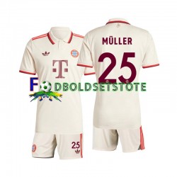 FC Bayern München Trøje Muller 25 3. Valg 2024-2025 Kort ærmer ,Børn Fodboldsæt