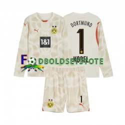 Borussia Dortmund Trøje Gregor Kobel 1 Målmand Hjemmebane 2024-2025 Lange ærmer ,Børn Fodboldsæt