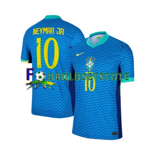 Brasilien Trøje Neymar JR 10 Udebane 2024 Kort ærmer ,Mænd