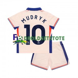 Chelsea Trøje Mychajlo Mudryk 10 Udebane 2024-2025 Kort ærmer ,Børn Fodboldsæt