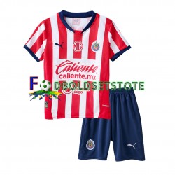 Trøje Deportivo Guadalajara Hjemmebane 2024-2025 Kort ærmer ,Børn Fodboldsæt Trøje Deportivo Guadalajara Hjemmebane 2024-2025 Kort ærmer ,Børn Fodboldsæt