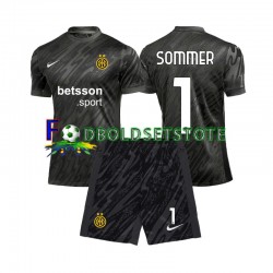 Inter Milan Trøje Yann Sommer 1 Målmand 3. Valg 2024-2025 Kort ærmer ,Børn Fodboldsæt