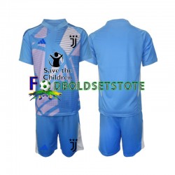 Juventus Trøje Blå Målmand Hjemmebane 2024-2025 Kort ærmer ,Børn Fodboldsæt