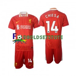 Liverpool Trøje Chiesa 14 Hjemmebane 2024-2025 Kort ærmer ,Børn Fodboldsæt