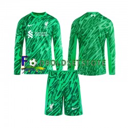 Liverpool Trøje Målmand Udebane 2024-2025 Lange ærmer ,Børn Fodboldsæt