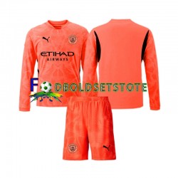 Manchester City Trøje Målmand Udebane 2024-2025 Lange ærmer ,Børn Fodboldsæt