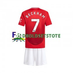 Manchester United Trøje Beckham 7 Hjemmebane 2024-2025 Kort ærmer ,Børn Fodboldsæt
