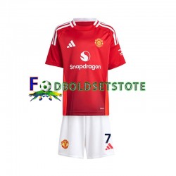 Manchester United Trøje Cristiano Ronaldo 7 Hjemmebane 2024-2025 Kort ærmer ,Børn Fodboldsæt
