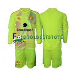 Manchester United Trøje Målmand Udebane 2024-2025 Lange ærmer ,Børn Fodboldsæt