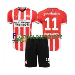 PSV Eindhoven Trøje Johan Bakayoko 11 Hjemmebane 2024-2025 Kort ærmer ,Børn Fodboldsæt