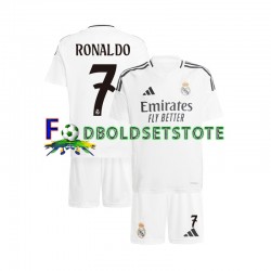 Real Madrid Trøje Cristiano Ronaldo 7 Hjemmebane 2024-2025 Kort ærmer ,Børn Fodboldsæt